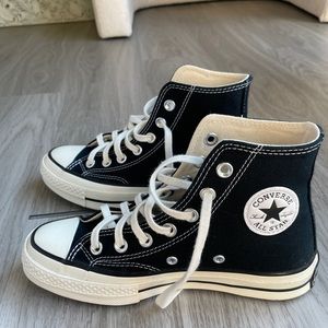 converse chuck 70 vintage canvas shoes in black, size 5.5